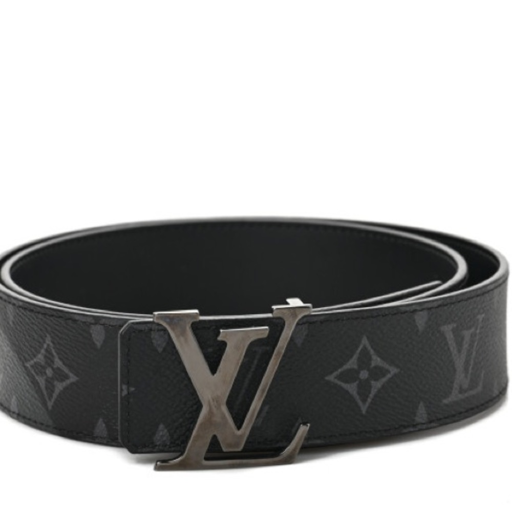 LOUIS VUITTON Calfskin Monogram Eclipse 40mm LV Initiales Reversible Belt 90 36